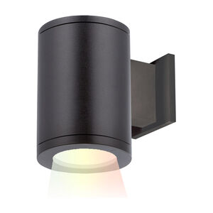 Tube Arch LED 7 inch Black Outdoor Wall Light in 85, Flood, Color Changing, Away From Wall