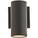 Cylinder LED 6.75 inch Bronze Outdoor Wall Light