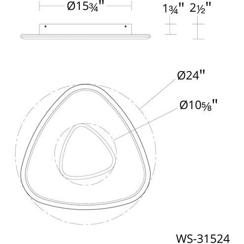 Mandala Wall Sconce Wall Light in 4000K, Aged Brass, dweLED