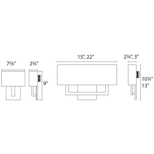 Manhattan Wall Sconce Wall Light in Brushed Nickel, dweLED