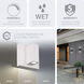 Vue LED 4 inch White Outdoor Wall Light