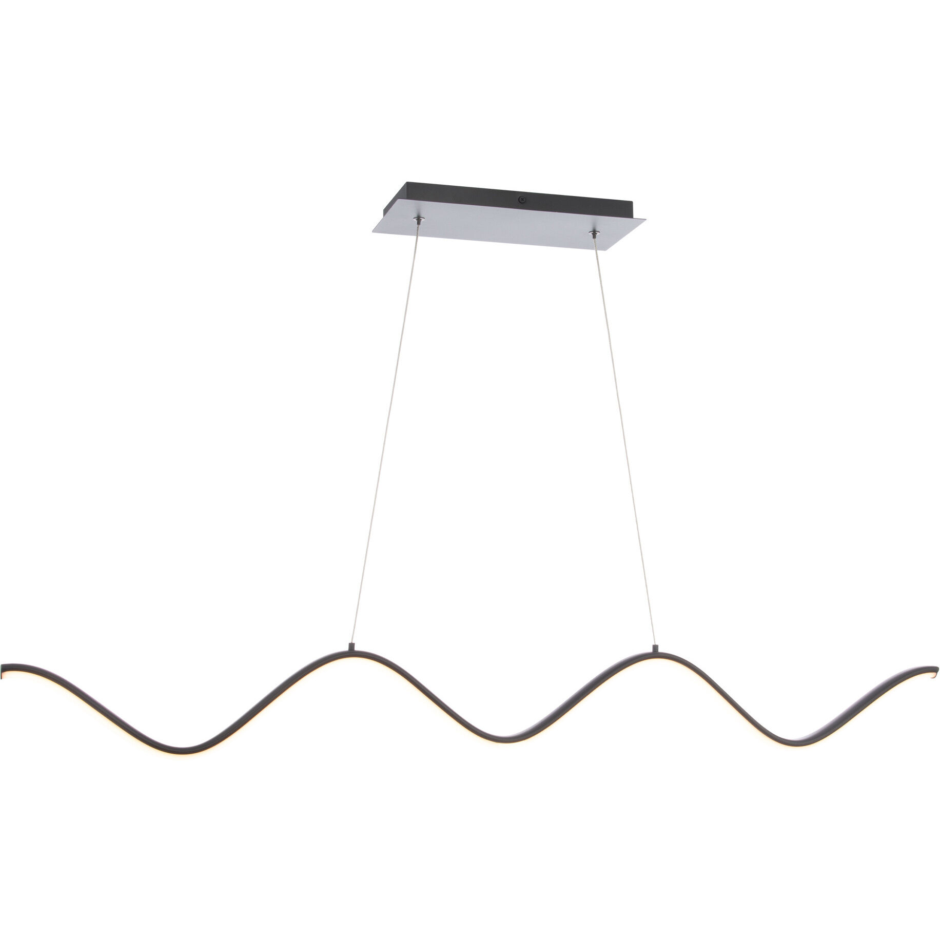 Morae Linear Pendant Ceiling Light in Black, dweLED