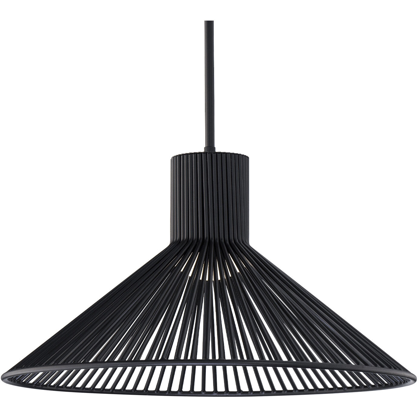 Cappe LED 21 inch Black Pendant Ceiling Light in 3000K, dweLED