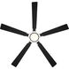 Rotary 65 inch Matte Black Brushed Nickel with Matte Black Blades Downrod Ceiling Fans in Brushed Nickel Matte Black