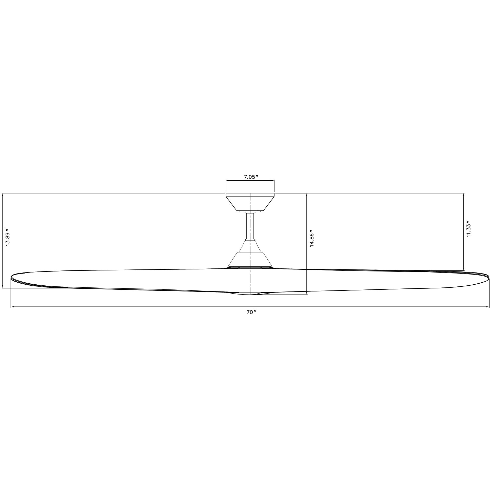 Malibu 70 inch Matte Black Dark Walnut with Dark Walnut Blades Downrod Ceiling Fans in Matte Black/Dark Walnut, Smart Fan