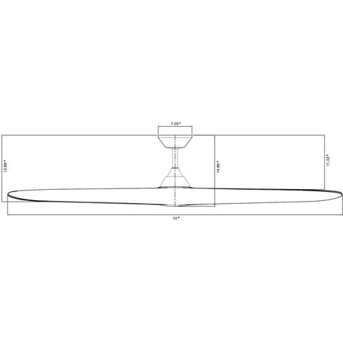 Malibu 70 inch Matte Black Dark Walnut with Dark Walnut Blades Downrod Ceiling Fans in Matte Black/Dark Walnut, Smart Fan