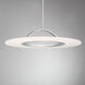 Elektron LED 28 inch Brushed Aluminum Semi-Flush Mount Ceiling Light, dweLED