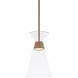 Chandra LED 8 inch Aged Brass Mini-Pendant Ceiling Light, dweLED