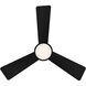 Hug 44 inch Matte Black Flush Mount Ceiling Fans, Smart Fan