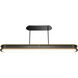 Longboard LED 48.13 inch Black Aged Brass Linear Pendant Ceiling Light, dweLED