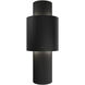 Piston LED 14 inch Black Outdoor Wall Light in 2700K, dweLED