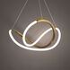 Solo LED 23.63 inch Aged Brass Chandelier Ceiling Light, dweLED