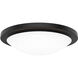 Dew LED 18 inch Black Flush Mount Ceiling Light, WAC Limited