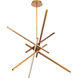 Parallax LED 39 inch Aged Brass Pendant Ceiling Light in 39in, dweLED