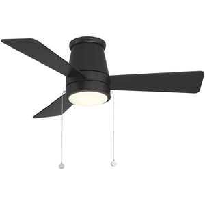 Hug 44 inch Matte Black Flush Mount Ceiling Fan