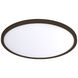 Round LED 11 inch Bronze Flush Mount Ceiling Light in 3000K
