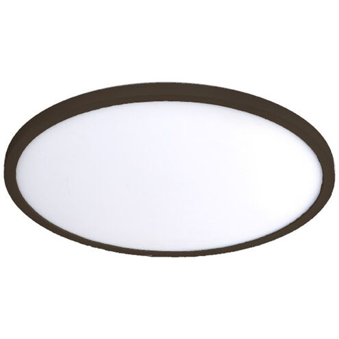 Round LED 11 inch Bronze Flush Mount Ceiling Light in 3000K