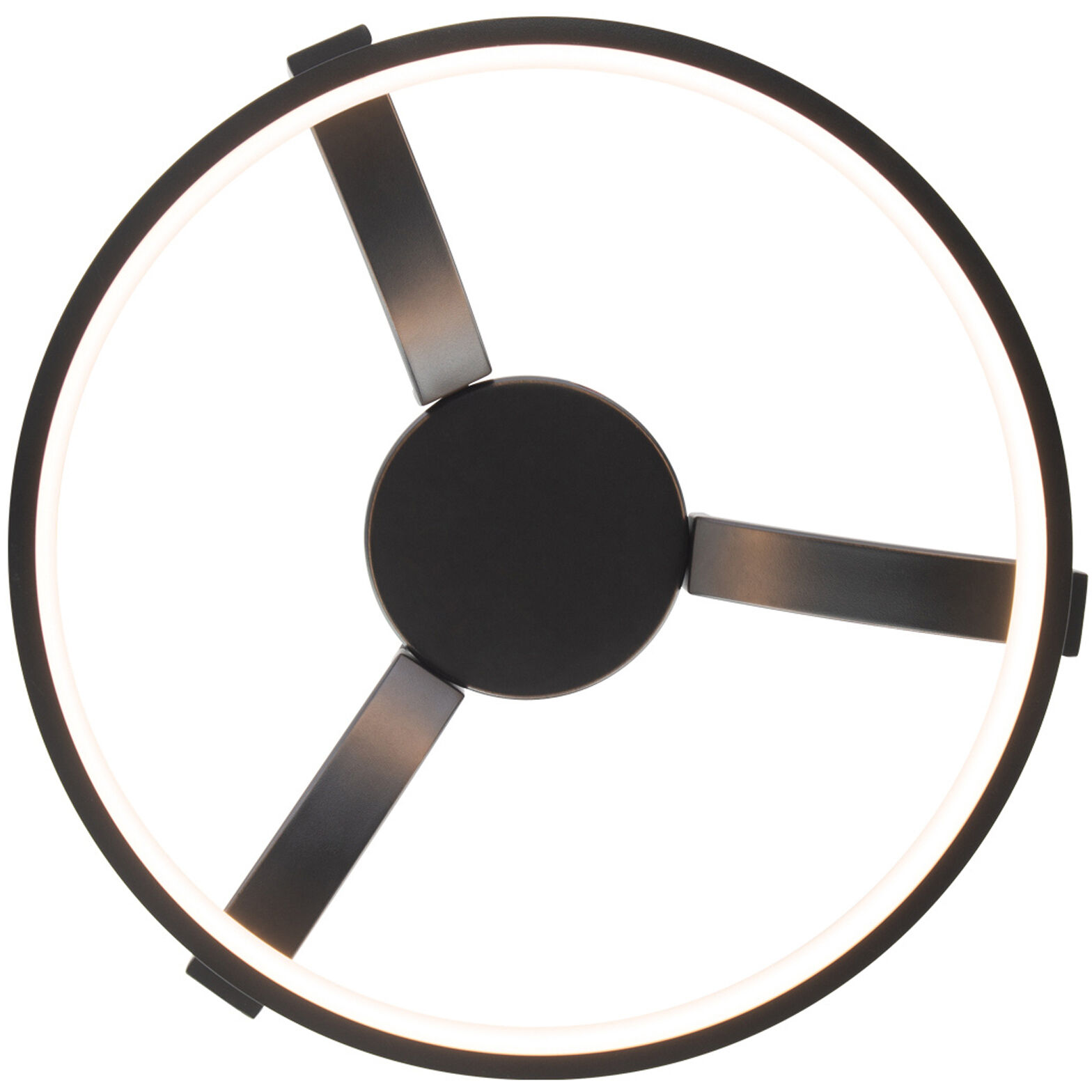 Chaucer LED 16 inch White Semi-Flush Mount Ceiling Light, dweLED