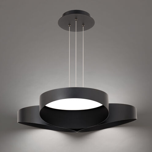 Triolet LED 36 inch Black Pendant Ceiling Light in 3500K, dweLED