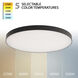 Edgeless Round LED 12 inch Black Flush Mount Ceiling Light