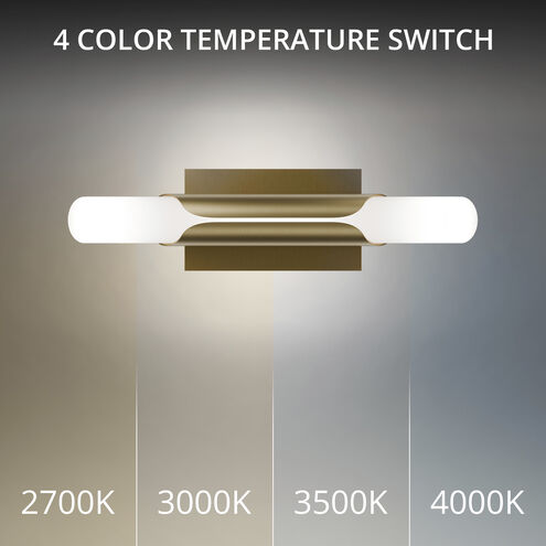 Wrappe Wall Sconce Wall Light in 3000K, Aged Brass, dweLED