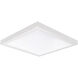 Square LED 5 inch White Flush Mount Ceiling Light in 3000K