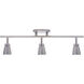 Solo 3 Light 120 Brushed Nickel Track Lighting Ceiling Light