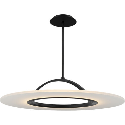 Elektron LED 28 inch Black Semi-Flush Mount Ceiling Light, dweLED