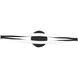 Jagger LED 26 inch Black Bath Vanity & Wall Light in 2700K, dweLED