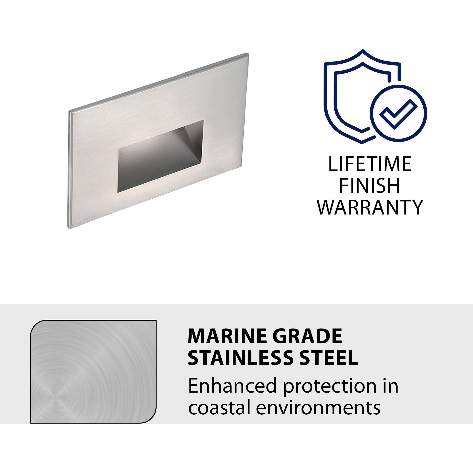 Tyler 12 2 watt Stainless Steel Step and Wall Lighting in 3000K, WAC Landscape