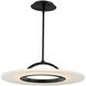 Elektron LED 20 inch Black Semi-Flush Mount Ceiling Light, dweLED