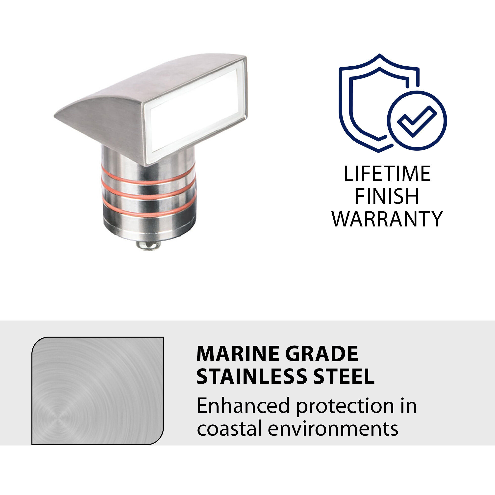 Tyler 12 4.1 watt Stainless Steel Path Lighting in 3000K, WAC Landscape