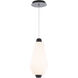 Amelia 1 Light 7 inch Black Mini Pendant Ceiling Light, dweLED