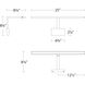 Uptown 16.00 watt 25 inch Brushed Nickel Picture Light Wall Light, dweLED