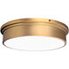 York LED 12 inch Aged Brass Flush Mount Ceiling Light, dweLED