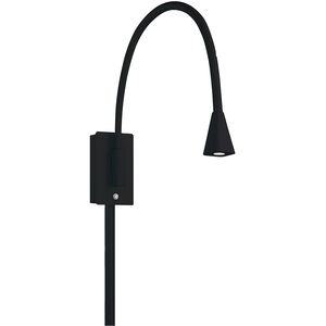 WAC Lighting Stretch 3 inch 17.24 watt Black Headboard Light Wall Light, dweLED BL-1630-BK - Open Box