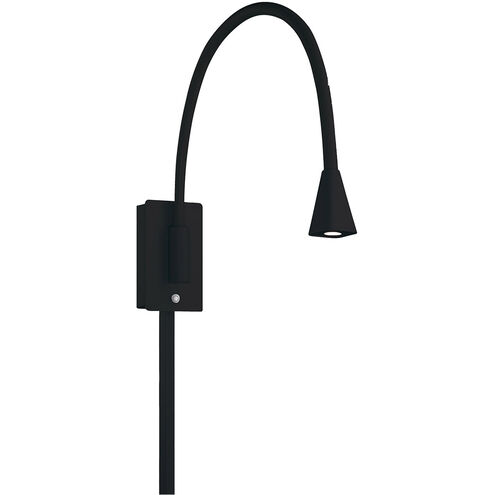 Stretch 3 inch 17.24 watt Black Headboard Light Wall Light, dweLED