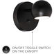 Duplex 1 Light 5 inch Black Reading Light Wall Light