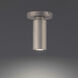 Caliber 1 Light 2.63 inch Brushed Aluminum Flush Mount Ceiling Light in Bronzed Stainless Steel