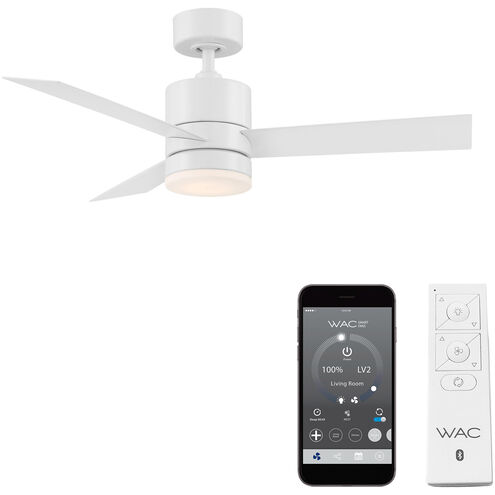 San Francisco 44 inch Matte White Downrod Ceiling Fans, Smart Fan
