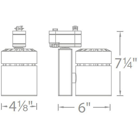 Exterminator II 1 Light 120 Black Track Head Ceiling Light in 85, 3500K