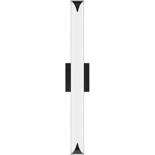 Straitaway LED 32 inch Black Bath Vanity & Wall Light in 4000K, dweLED