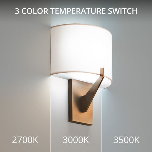 Fitzgerald Wall Sconce Wall Light in 3000K, Aged Brass, dweLED