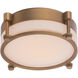 Wright LED 14 inch Aged Brass Flush Mount Ceiling Light, dweLED 