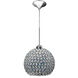 Cosmopolitan LED 8 inch Chrome Pendant Ceiling Light in Clear (Cosmopolitan), Canopy Mount MP