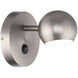 Duplex 1 Light 5 inch Brushed Nickel Reading Light Wall Light