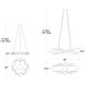 Interlace LED 14.75 inch Chrome Pendant Ceiling Light, dweLED