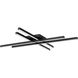 Parallax LED 32 inch Black Flush Mount Ceiling Light, dweLED