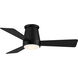 Hug 44 inch Matte Black Flush Mount Ceiling Fans, Smart Fan