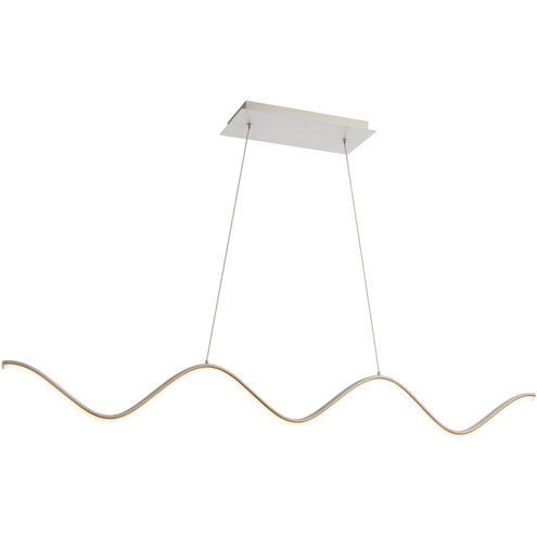 Morae Linear Pendant Ceiling Light in Brushed Nickel, dweLED